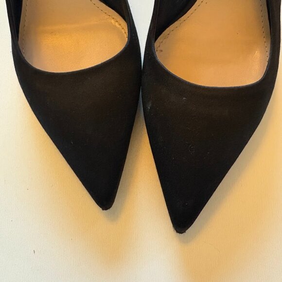 Miu Miu Black Satin Swarovski Crystal Embellished Slingback Kitten Heel Luxury - Picture 8 of 15